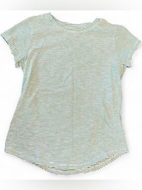 Sonoma the everyday tee green + white striped baby fitted basic casual cotton